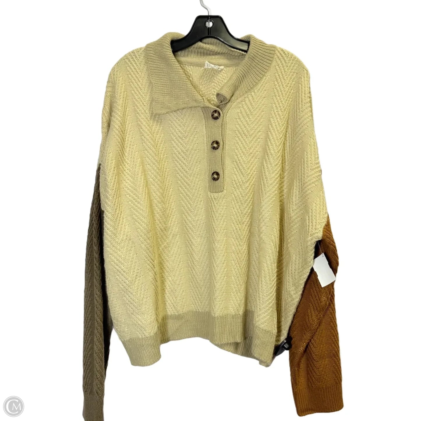 Sweater By Bibi In Tan, Size: Xl