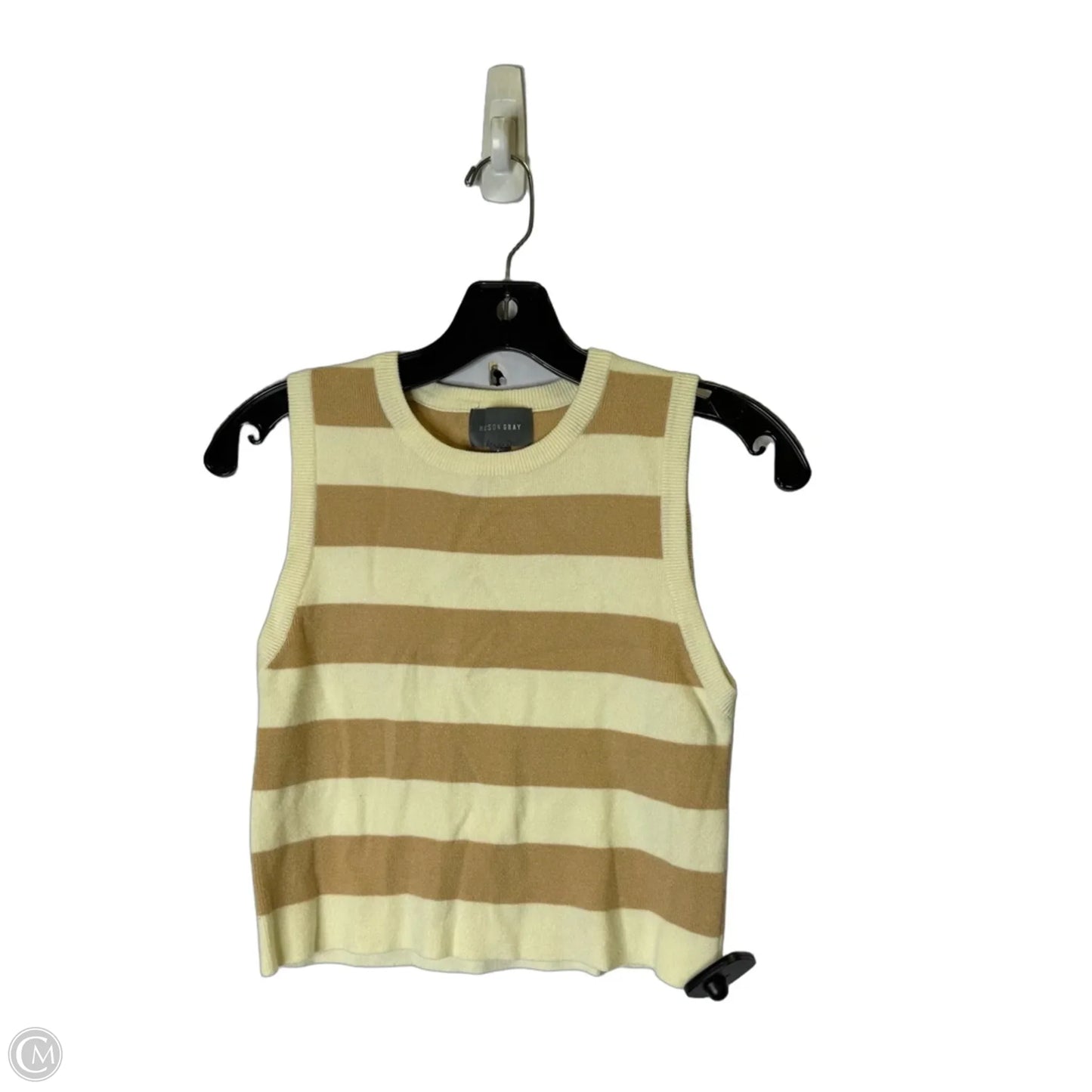 Top Sleeveless By Clothes Mentor In Cream & Tan, Size: L