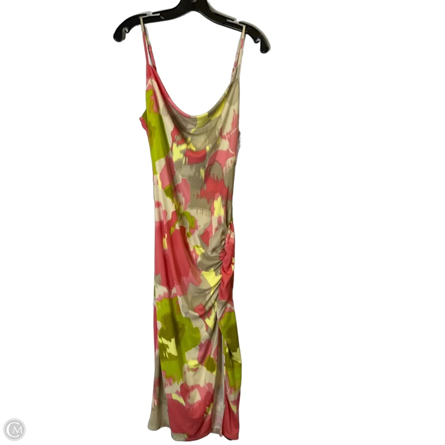 Dress Party Midi By Forever 21 In Pink & Yellow, Size: L