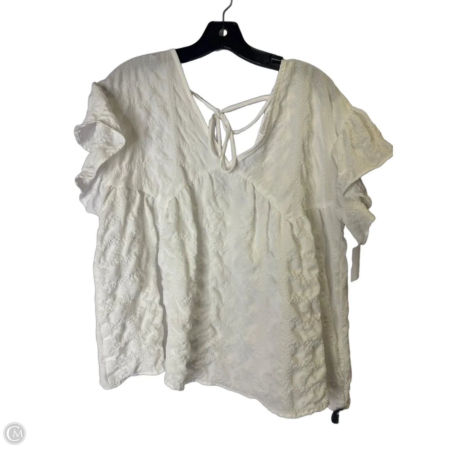Top Short Sleeve By bb by JM In White, Size: S