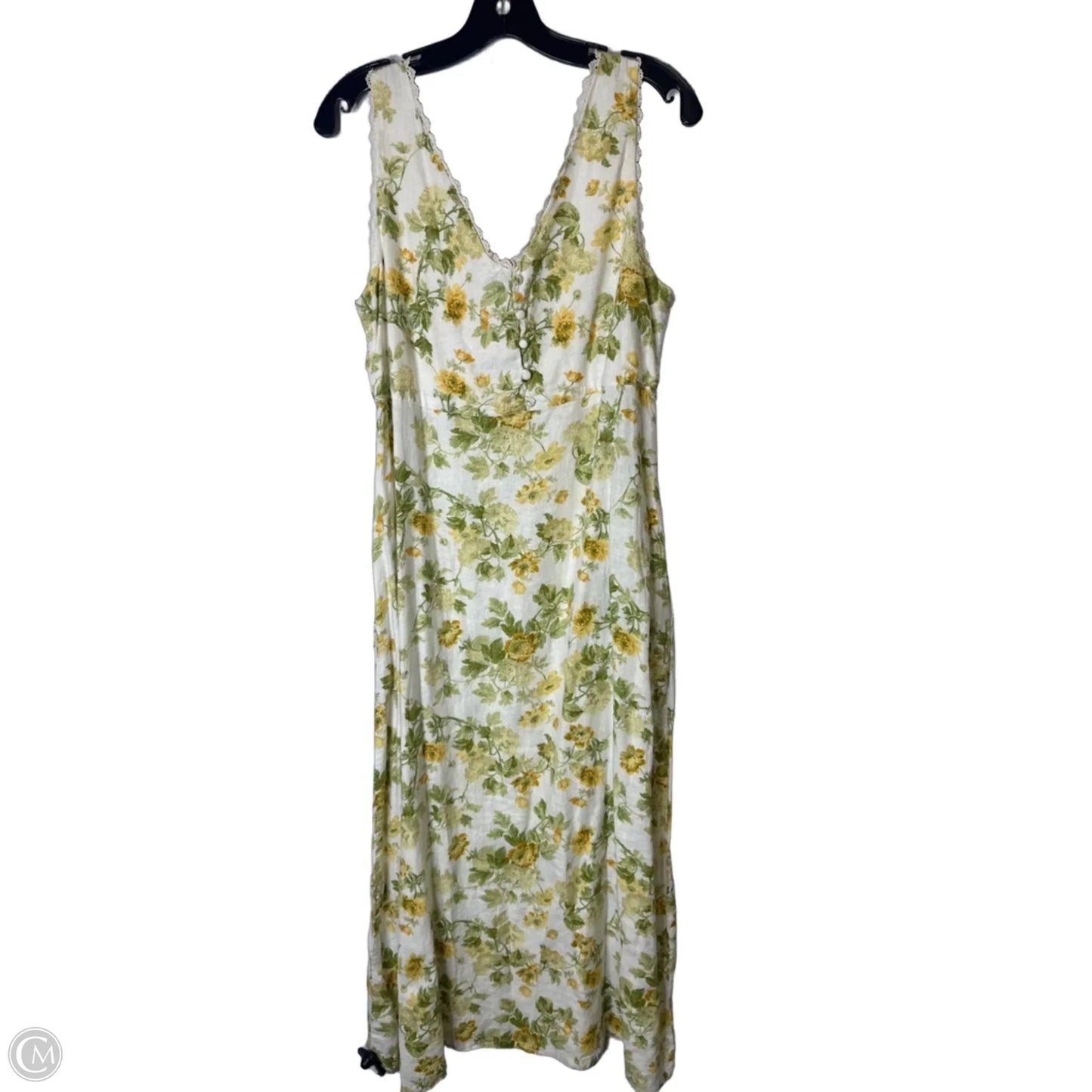 Dress Casual Midi By Laura Ashley In Floral Print, Size: 10