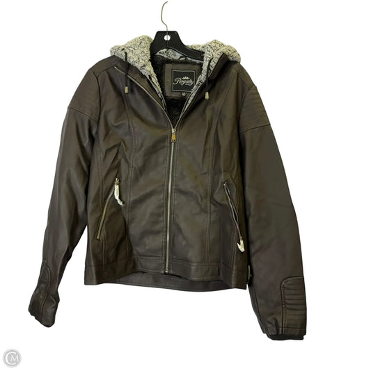 Jacket Moto By Royalty In Brown, Size: Xl