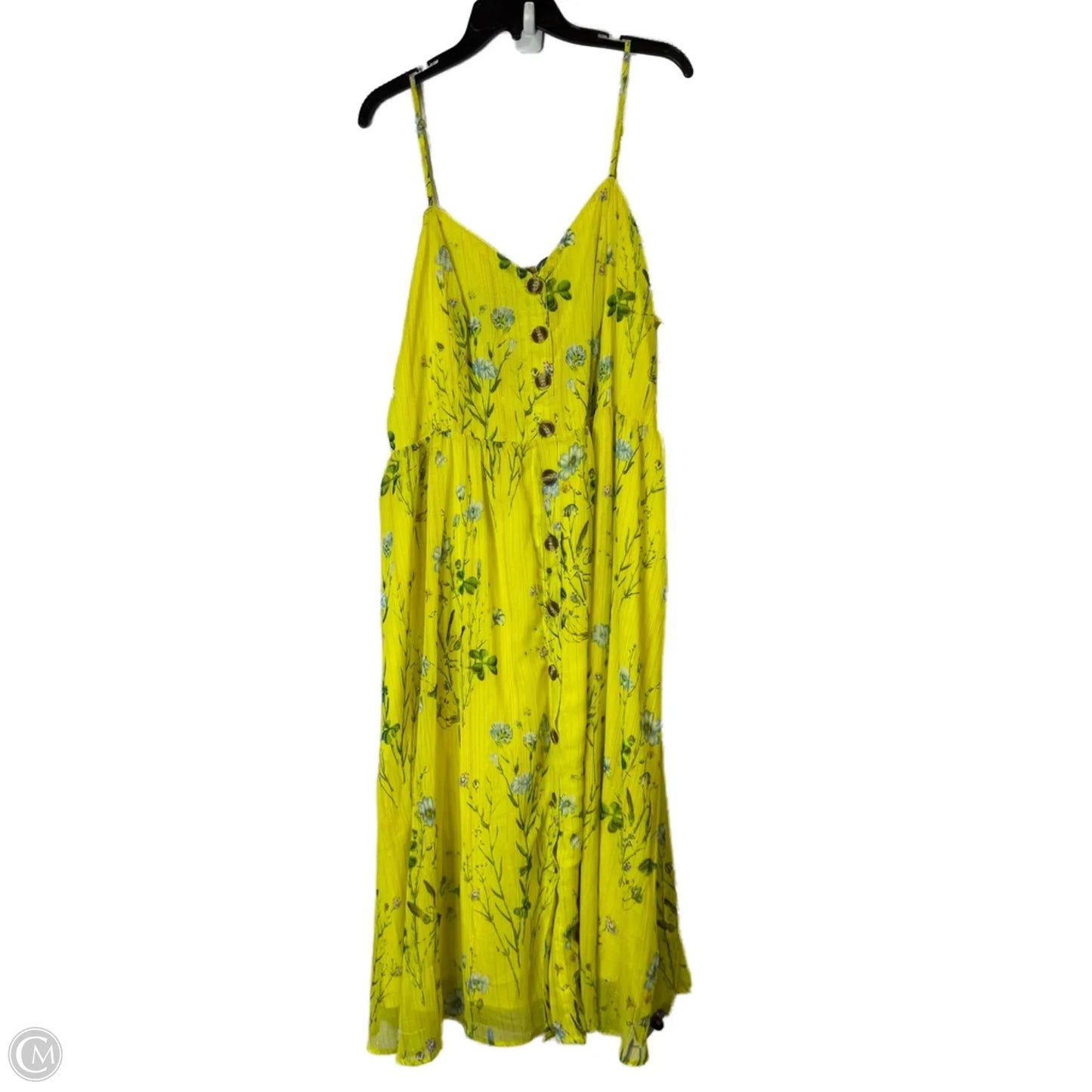 Dress Casual Midi By Altard State In Yellow, Size: 2x
