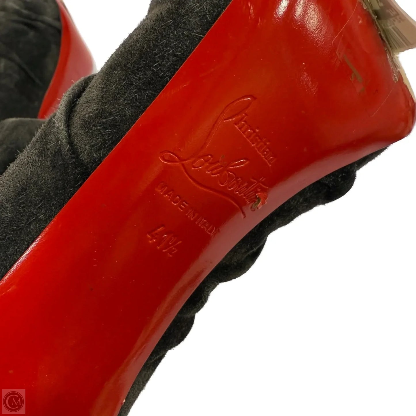 Boots Luxury Designer By Christian Louboutin In Grey, Size: 11.5