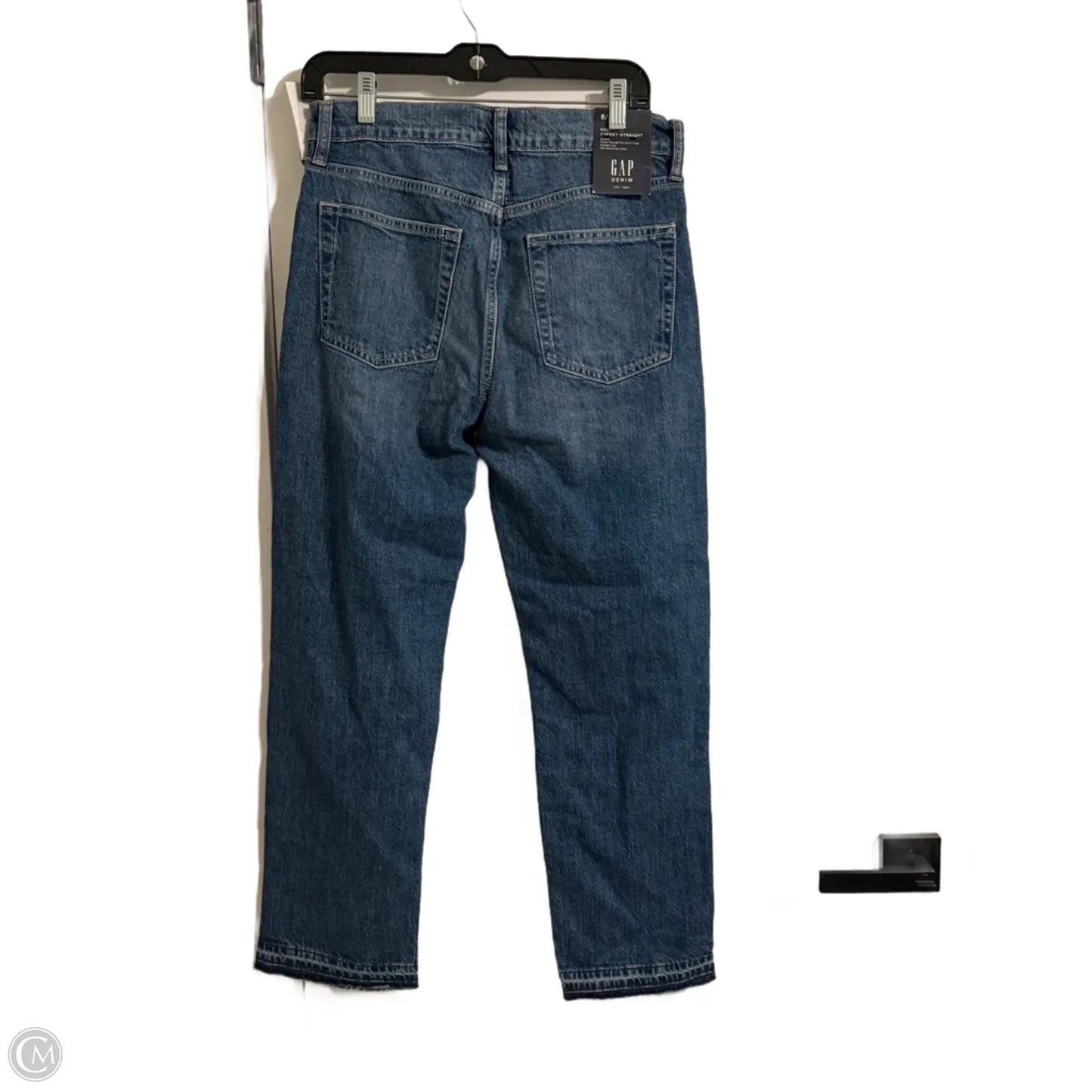 Jeans Straight By Gap In Blue Denim, Size: 8