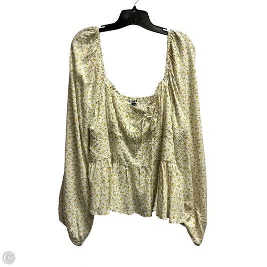 Top Long Sleeve By Arula In White, Size: 3x