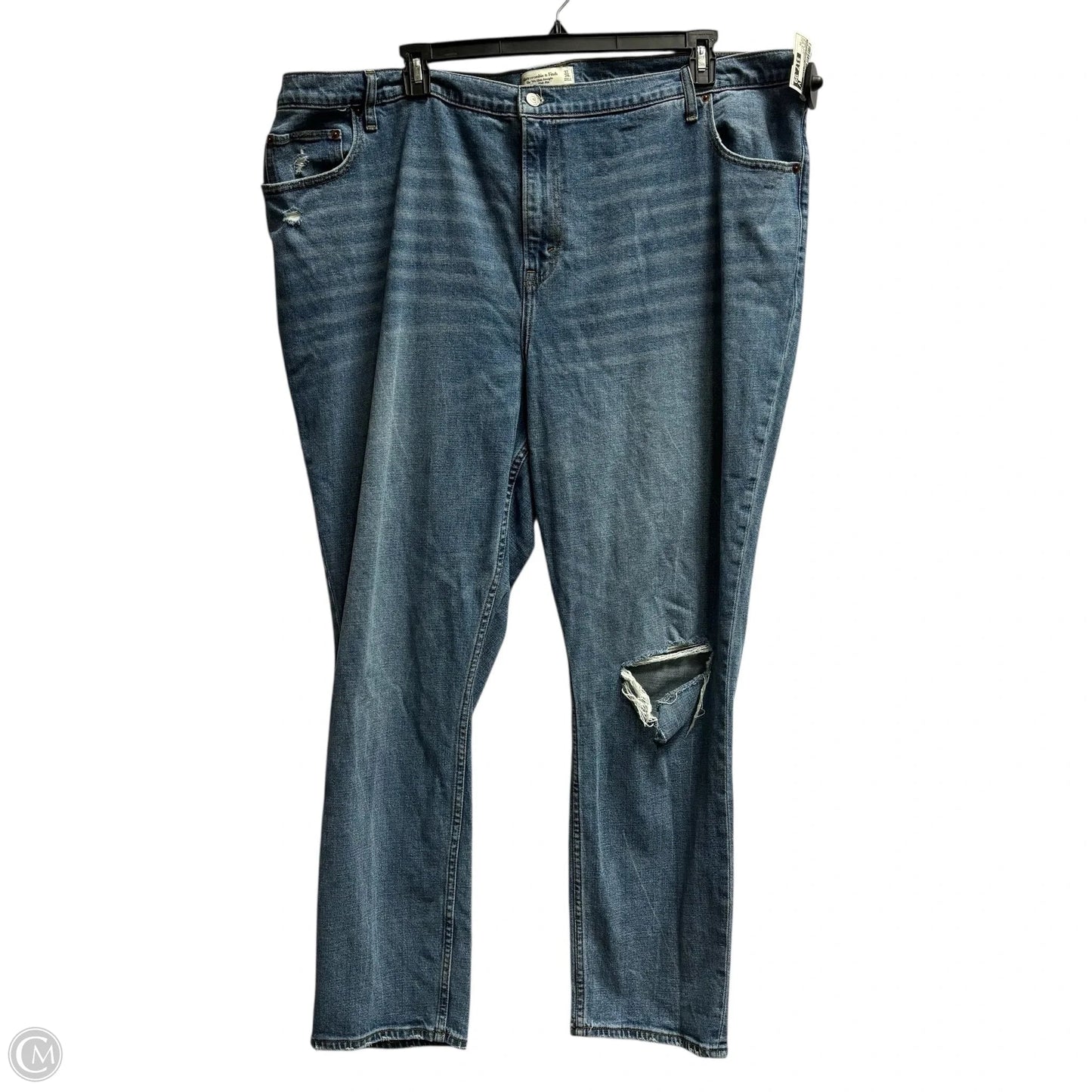 Jeans Straight By Abercrombie And Fitch In Blue Denim, Size: 3x