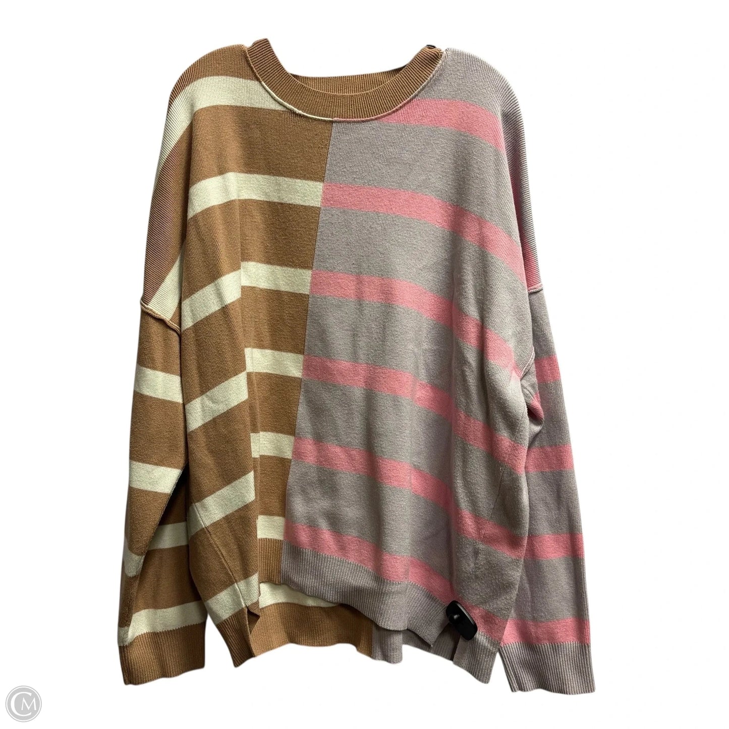 Sweatshirt Crewneck By Chicsoul In Brown & Purple, Size: 3x