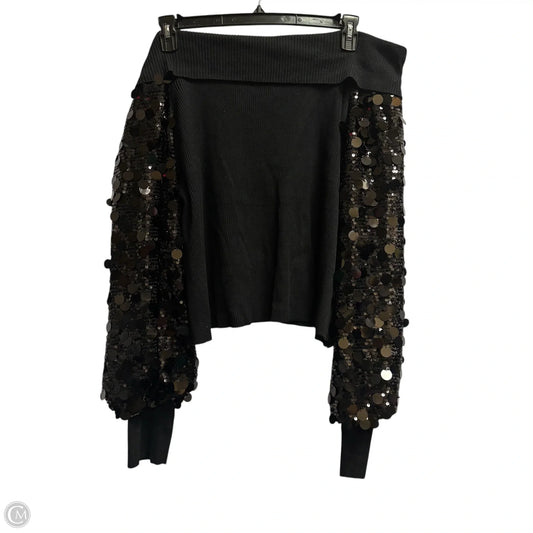 Top Long Sleeve By Cato In Black, Size: 22