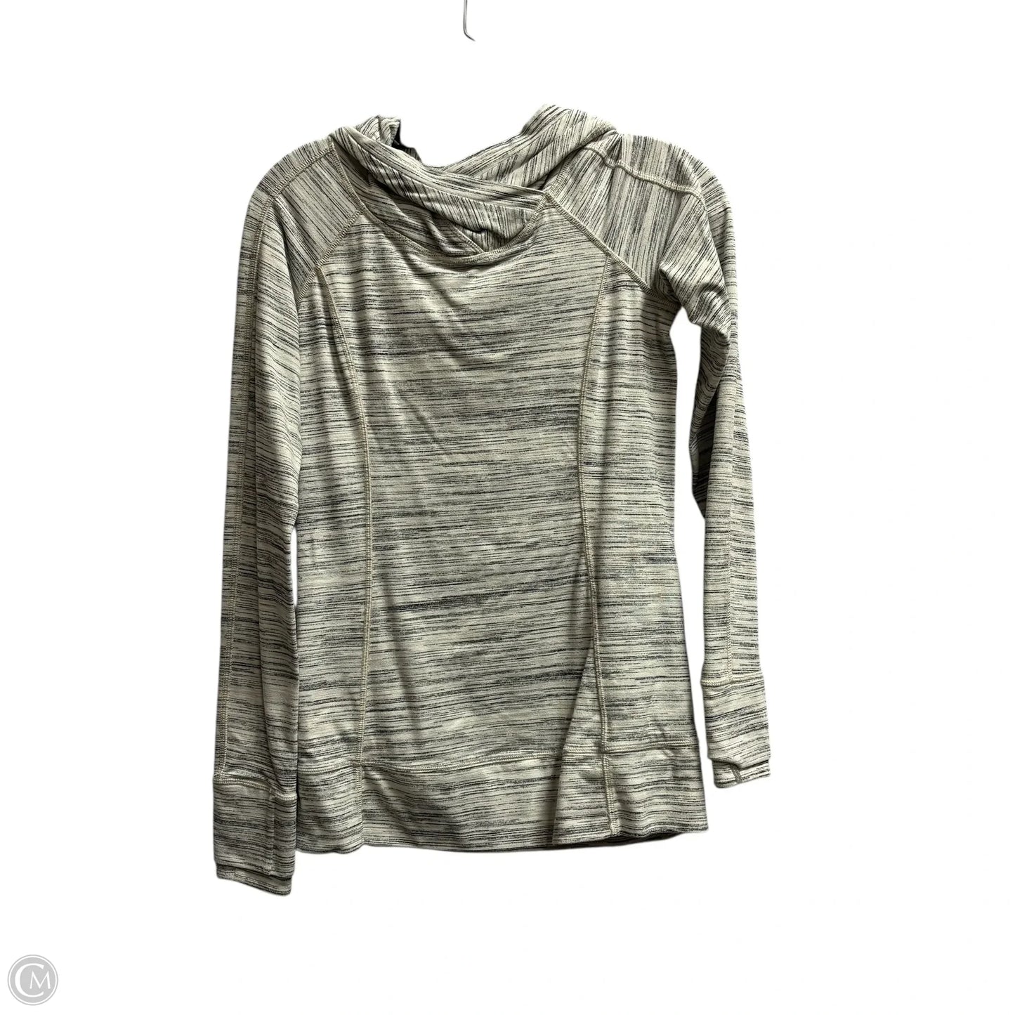 Athletic Top Long Sleeve Hoodie By Lululemon In Grey, Size: 4