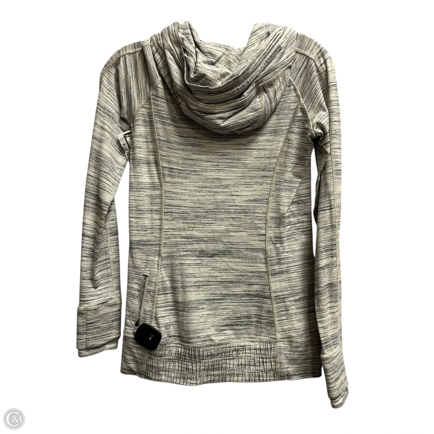 Athletic Top Long Sleeve Hoodie By Lululemon In Grey, Size: 4