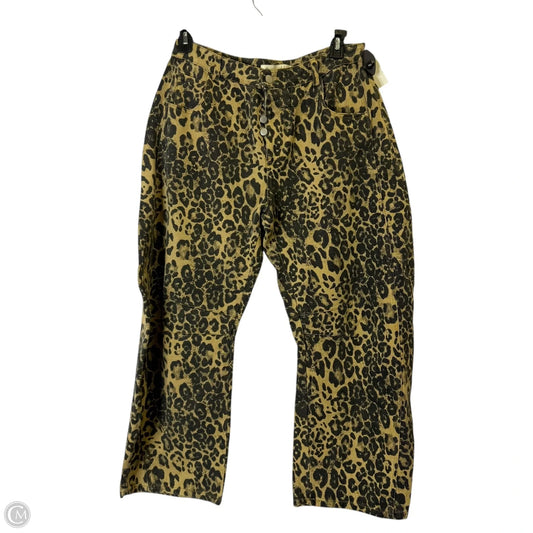 Jeans Wide Leg By Skies Are Blue In Animal Print, Size: Xl
