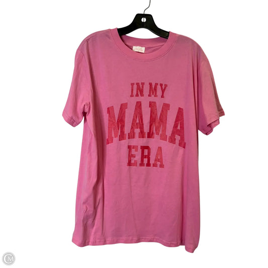 Top Short Sleeve By Pink Lily In Pink, Size: M