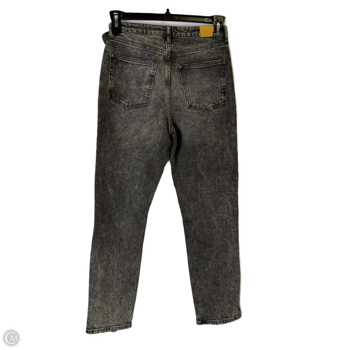 Jeans Straight By River Island In Grey Denim, Size: 8