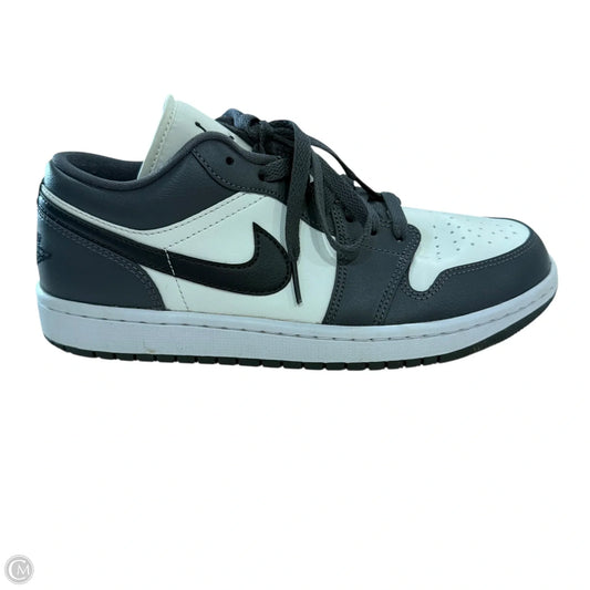 Shoes Luxury Designer By Jordan In Grey, Size: 9.5
