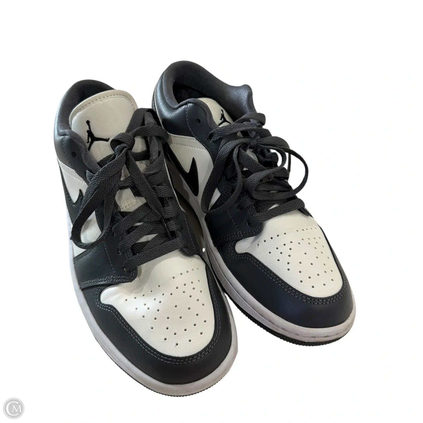 Shoes Luxury Designer By Jordan In Grey, Size: 9.5