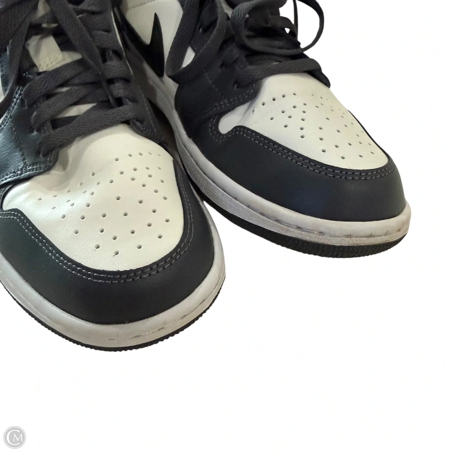 Shoes Luxury Designer By Jordan In Grey, Size: 9.5