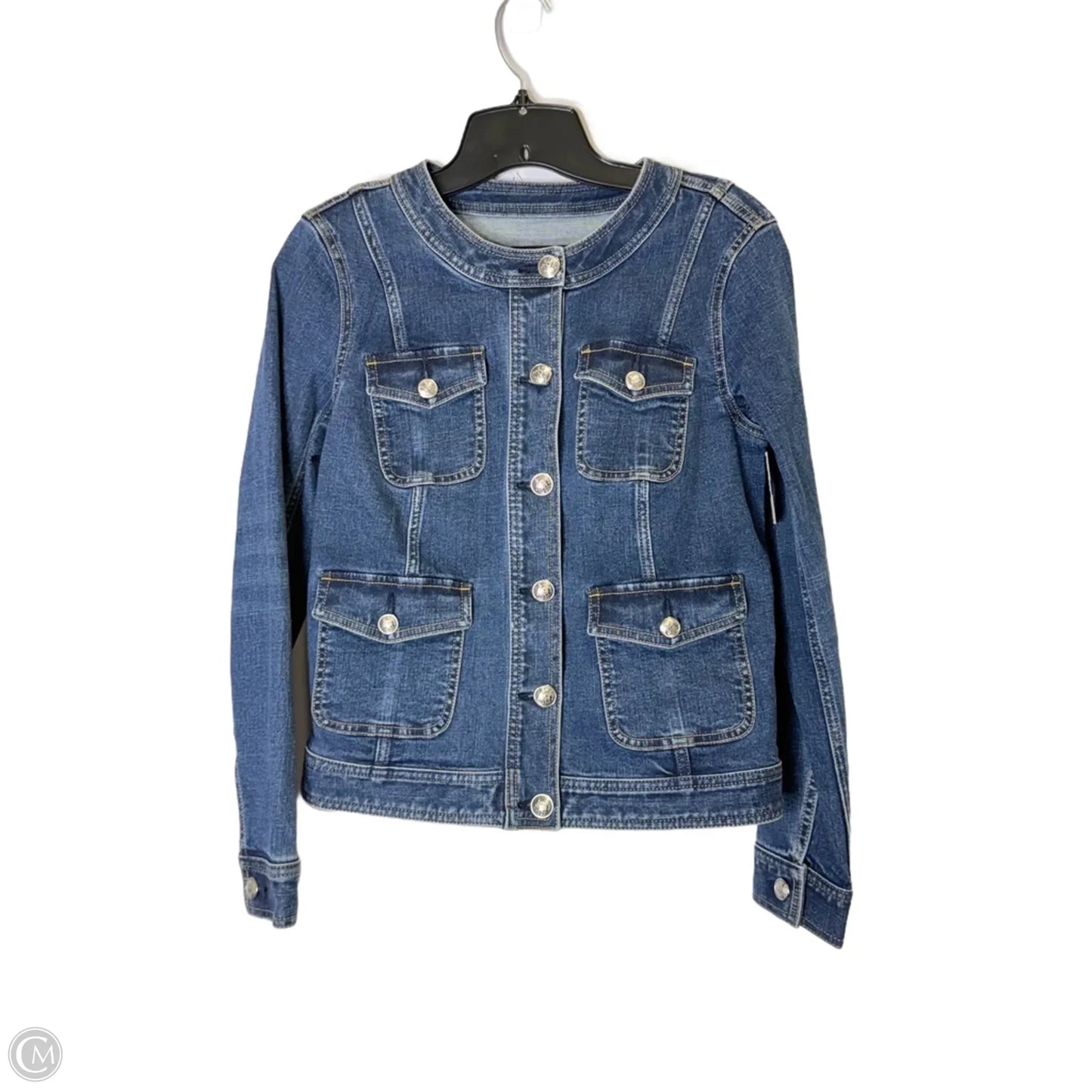 Jacket Denim By Talbots In Blue Denim, Size: S