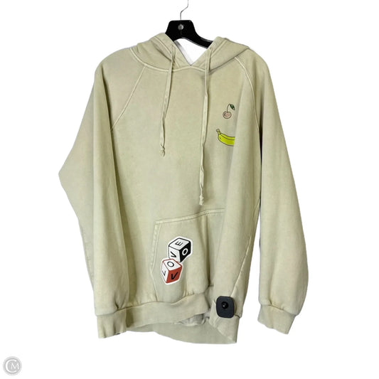 Sweatshirt Hoodie By Easel In Cream, Size: L