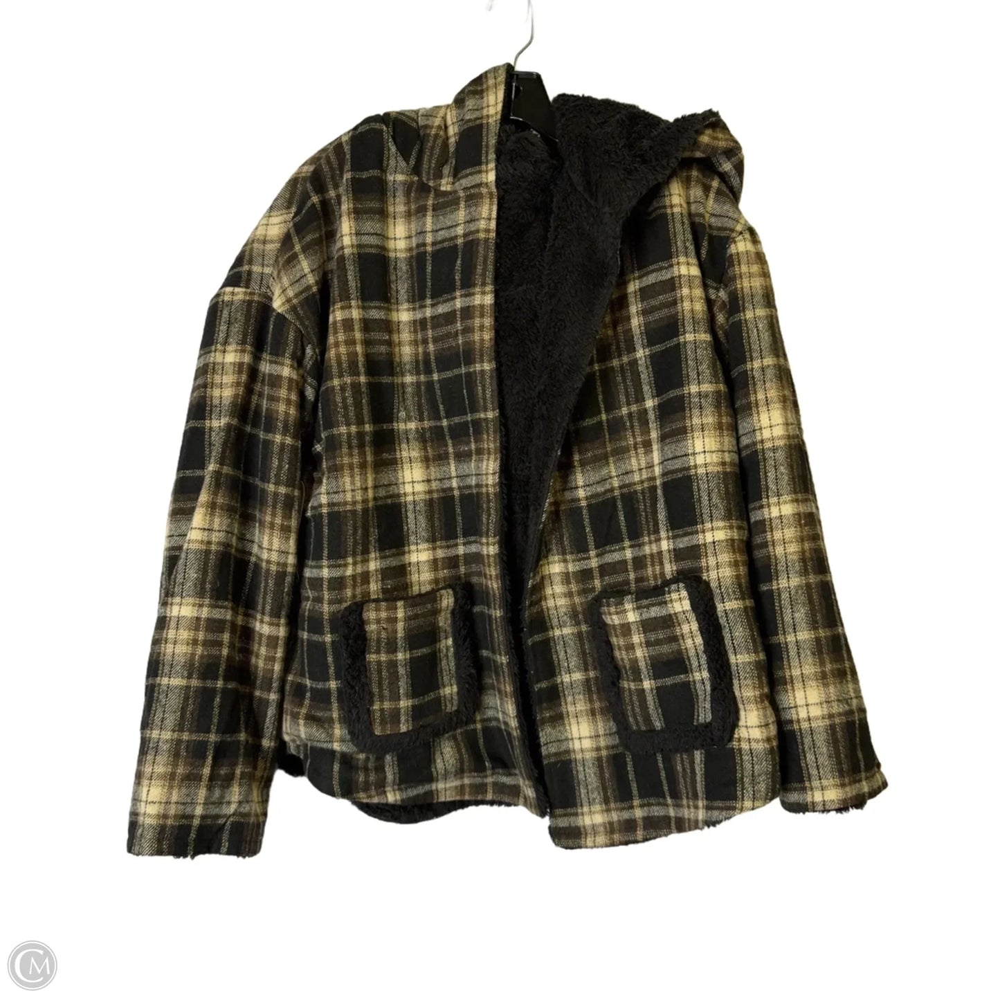 Coat Faux Fur & Sherpa By Dress Up In Brown, Size: L