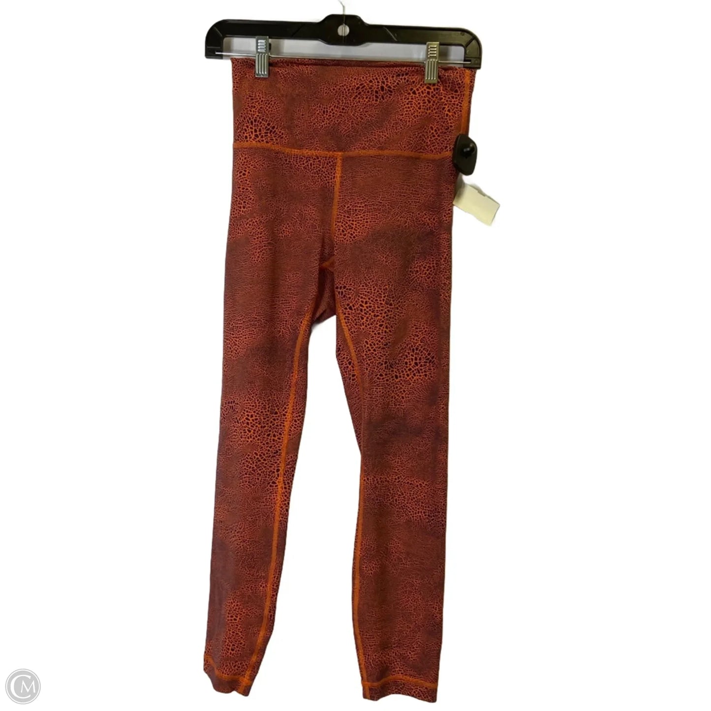Athletic Leggings By Lululemon In Orange, Size: 8