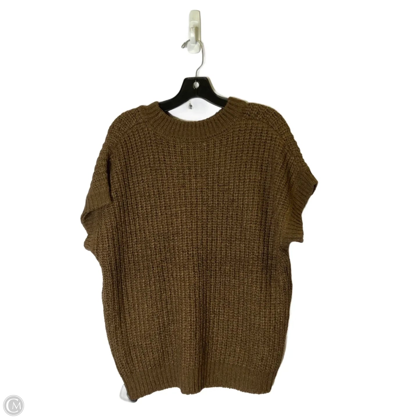 Sweater Short Sleeve By Zenana In Brown, Size: S