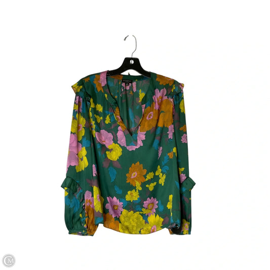 Top Long Sleeve By Current Air In Green, Size: M