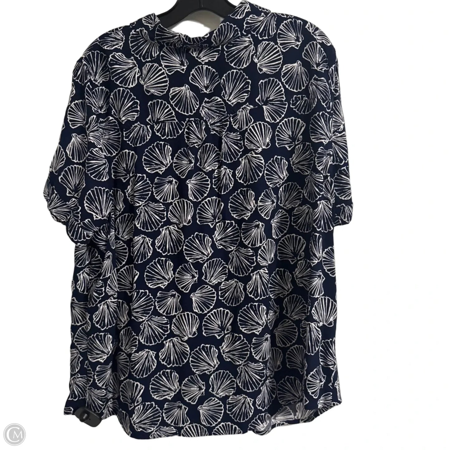 Top Short Sleeve By Croft And Barrow In Blue, Size: 1x