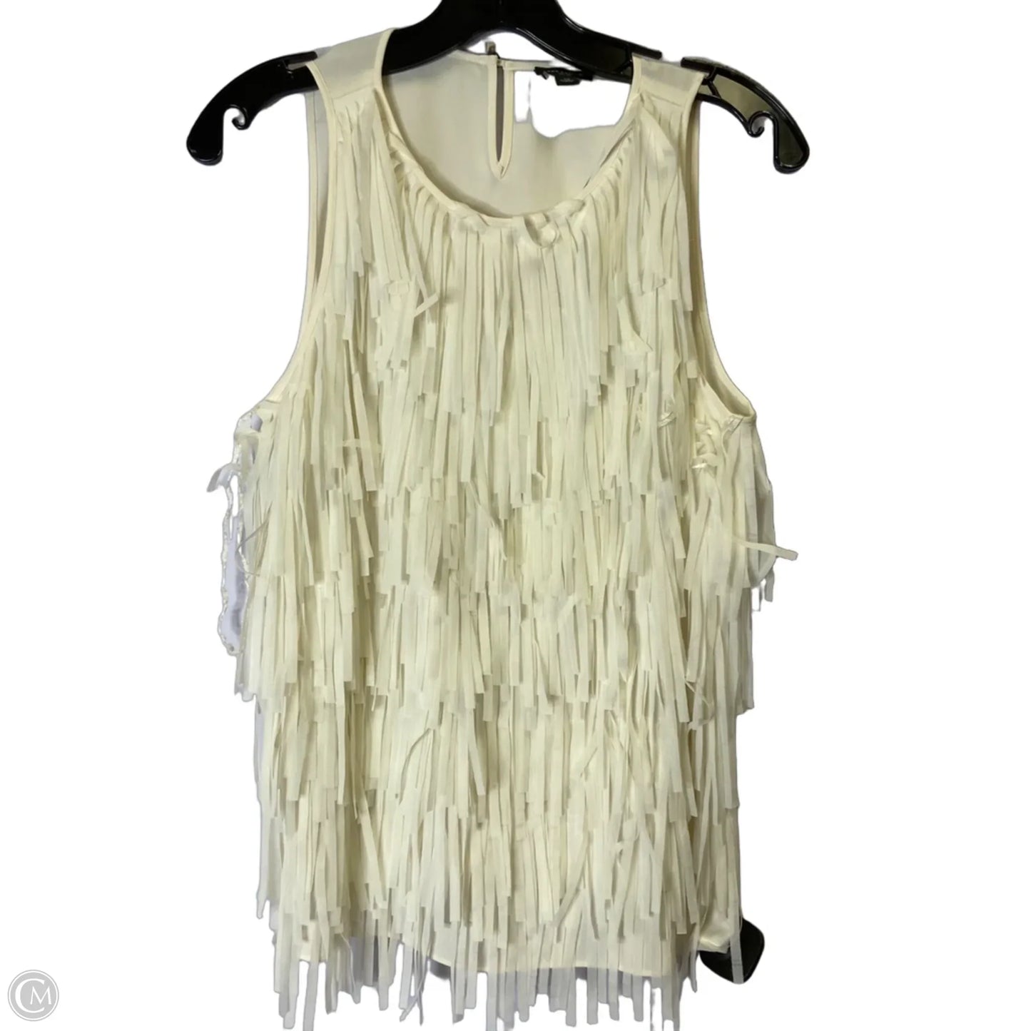 Top Sleeveless By Ann Taylor In Cream, Size: 10