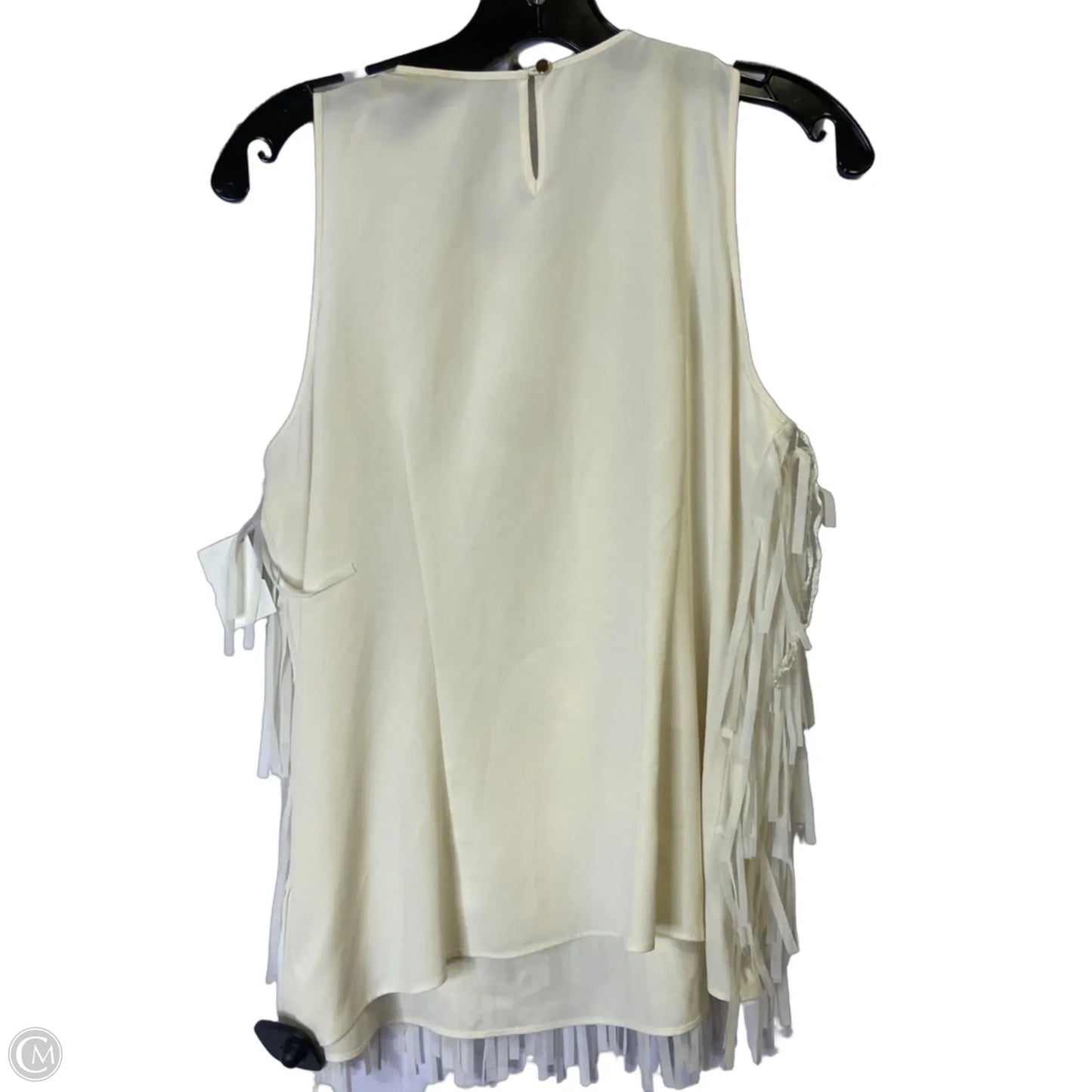 Top Sleeveless By Ann Taylor In Cream, Size: 10