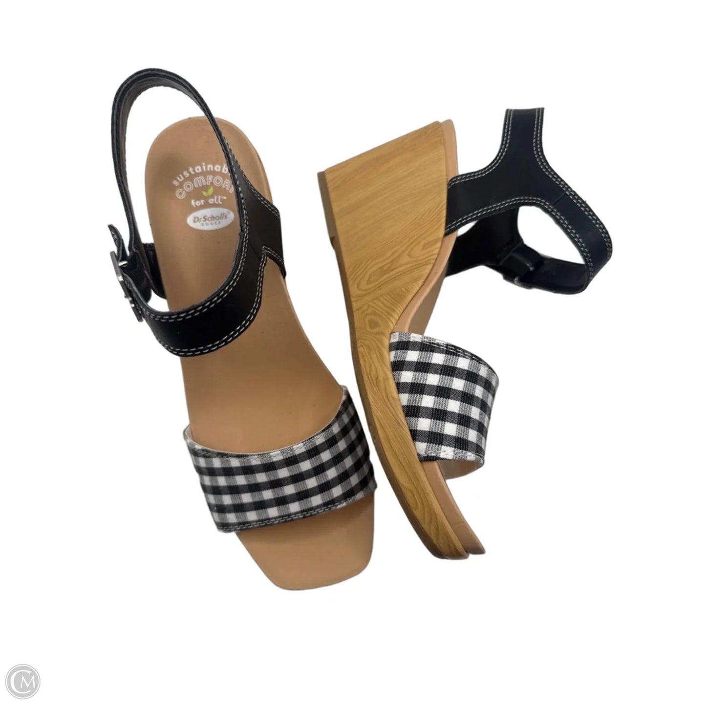 Sandals Heels Wedge By Dr Scholls In Black, Size: 9
