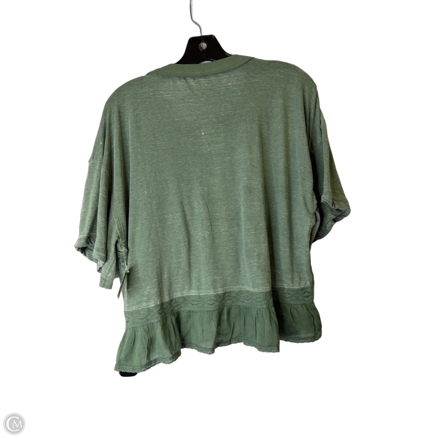 Top Short Sleeve By Free People In Green, Size: S