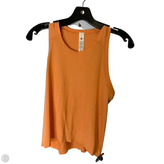 Athletic Tank Top By Lululemon In Orange, Size: S