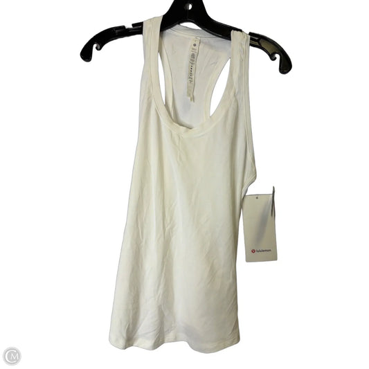 Athletic Tank Top By Lululemon In White, Size: 4