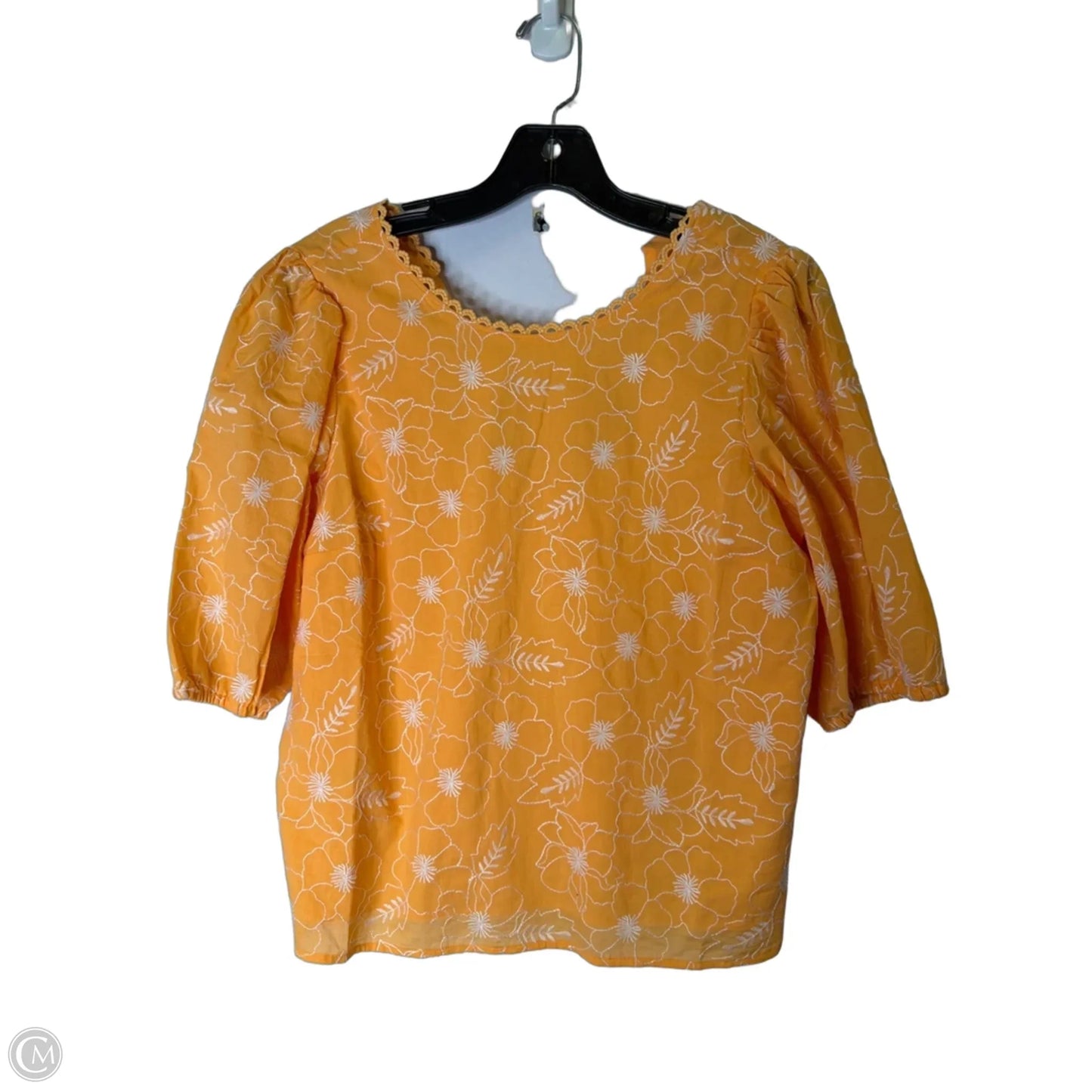 Top Short Sleeve By Loft In Orange, Size: S