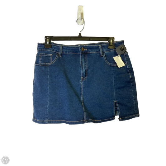 Skort By Clothes Mentor In Blue Denim, Size: Xl
