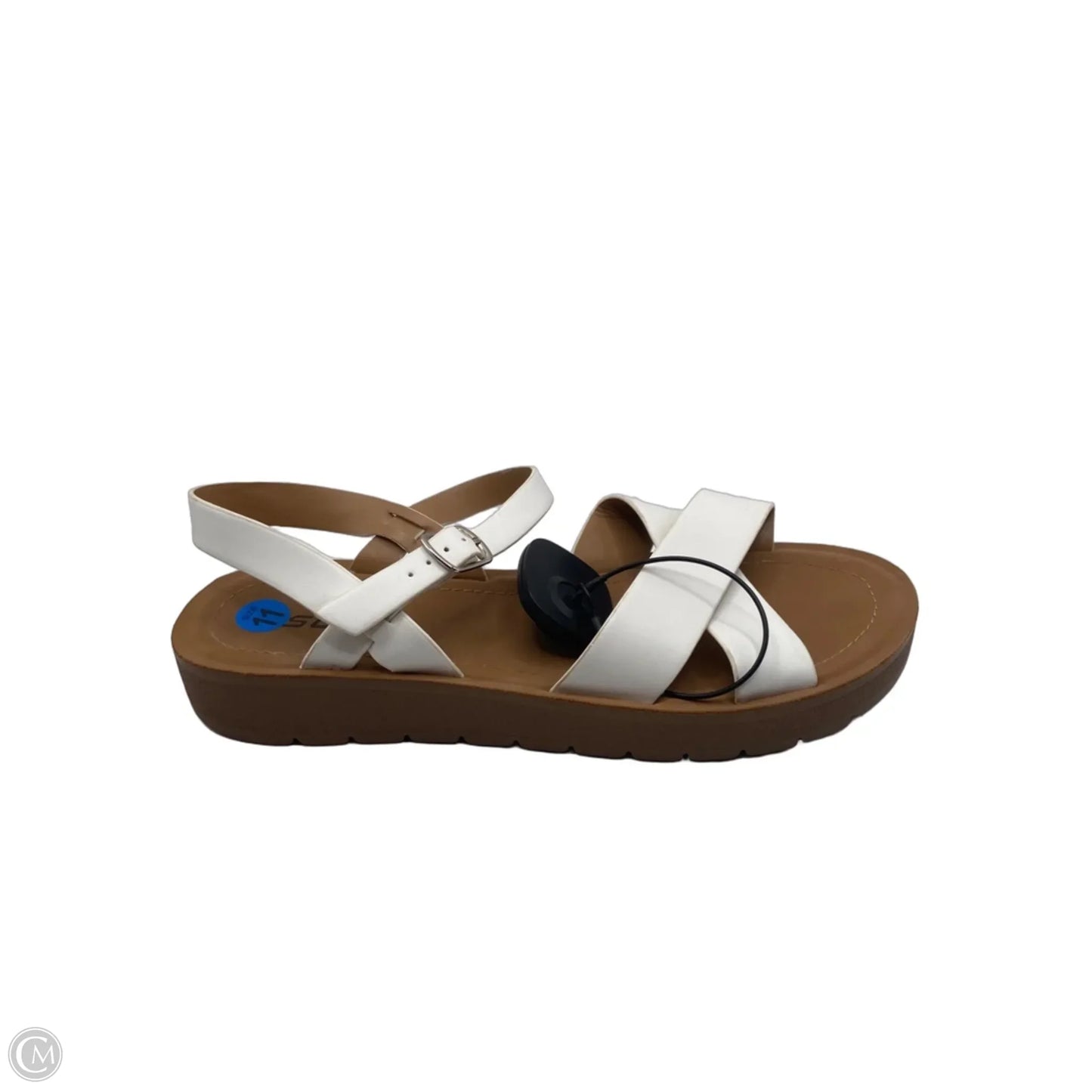 Sandals Flats By Soda In White, Size: 11