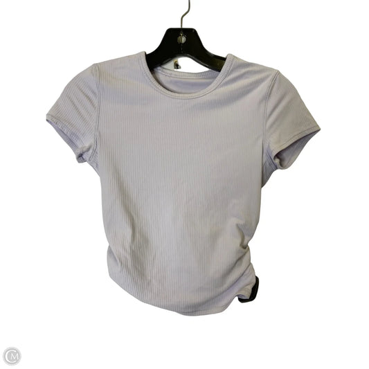 Athletic Top Short Sleeve By Lululemon In Purple, Size: Xs