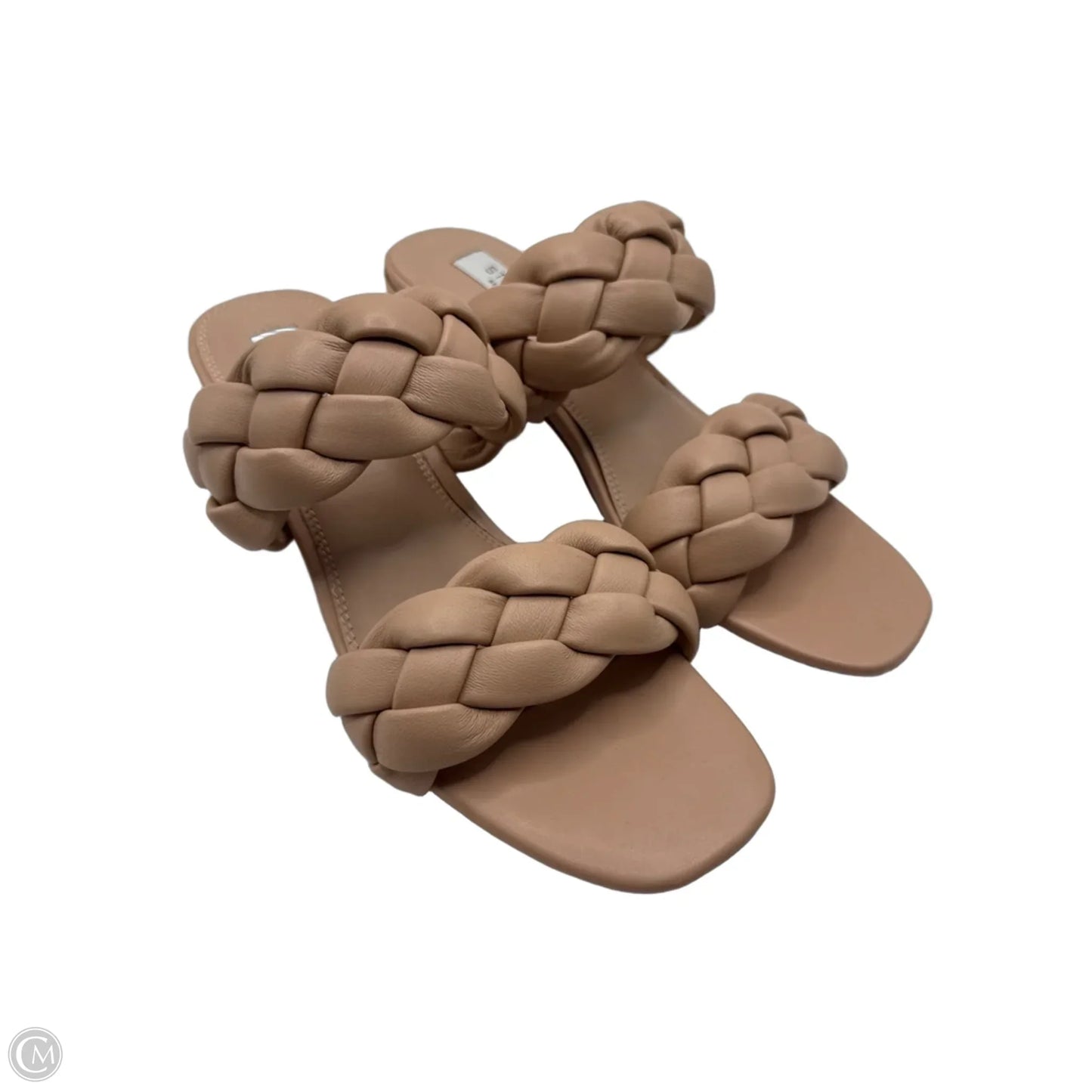Sandals Heels Block By Steve Madden In Tan, Size: 8