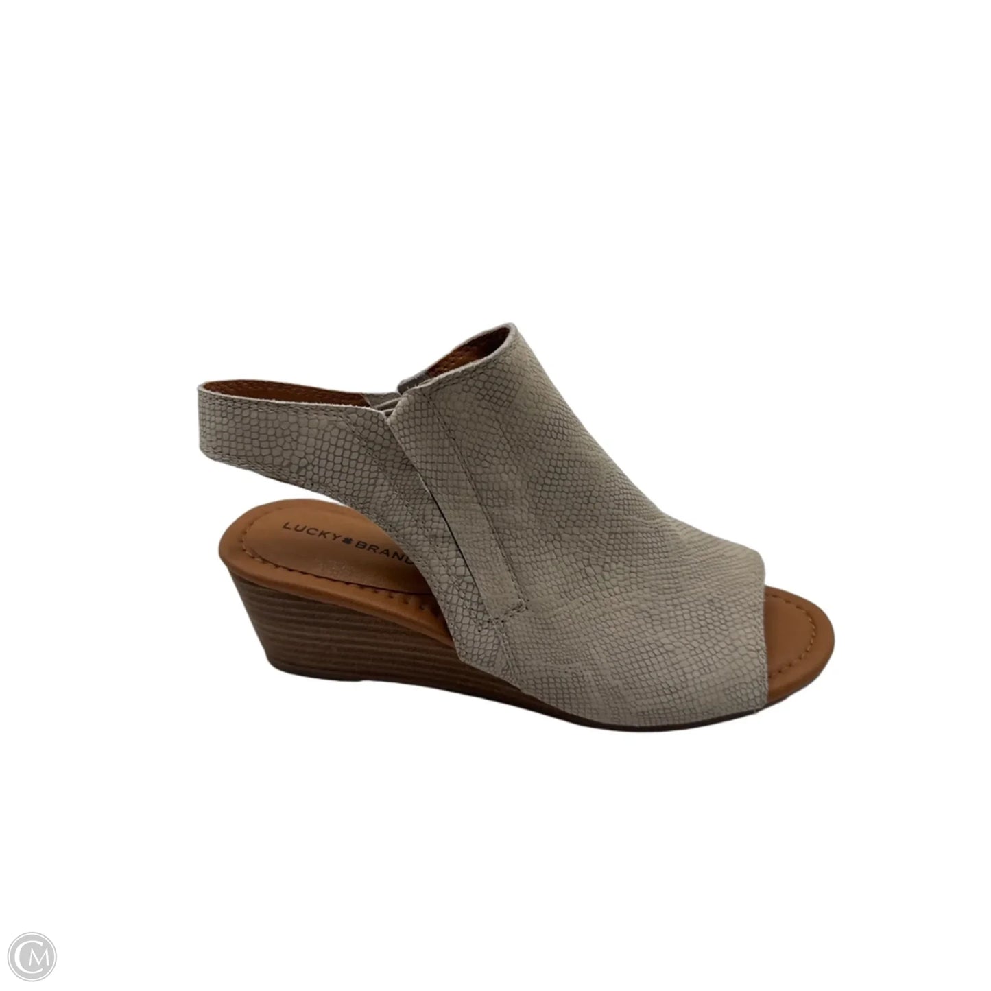 Shoes Heels Wedge By Lucky Brand In Tan, Size: 8.5