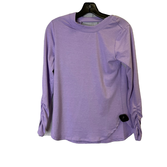 Athletic Top Long Sleeve Collar By Rbx In Purple, Size: Xs