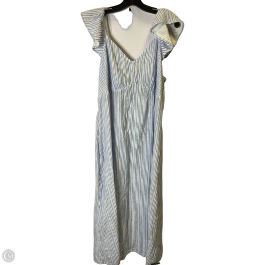 Dress Casual Midi By Time And Tru In Blue, Size: L
