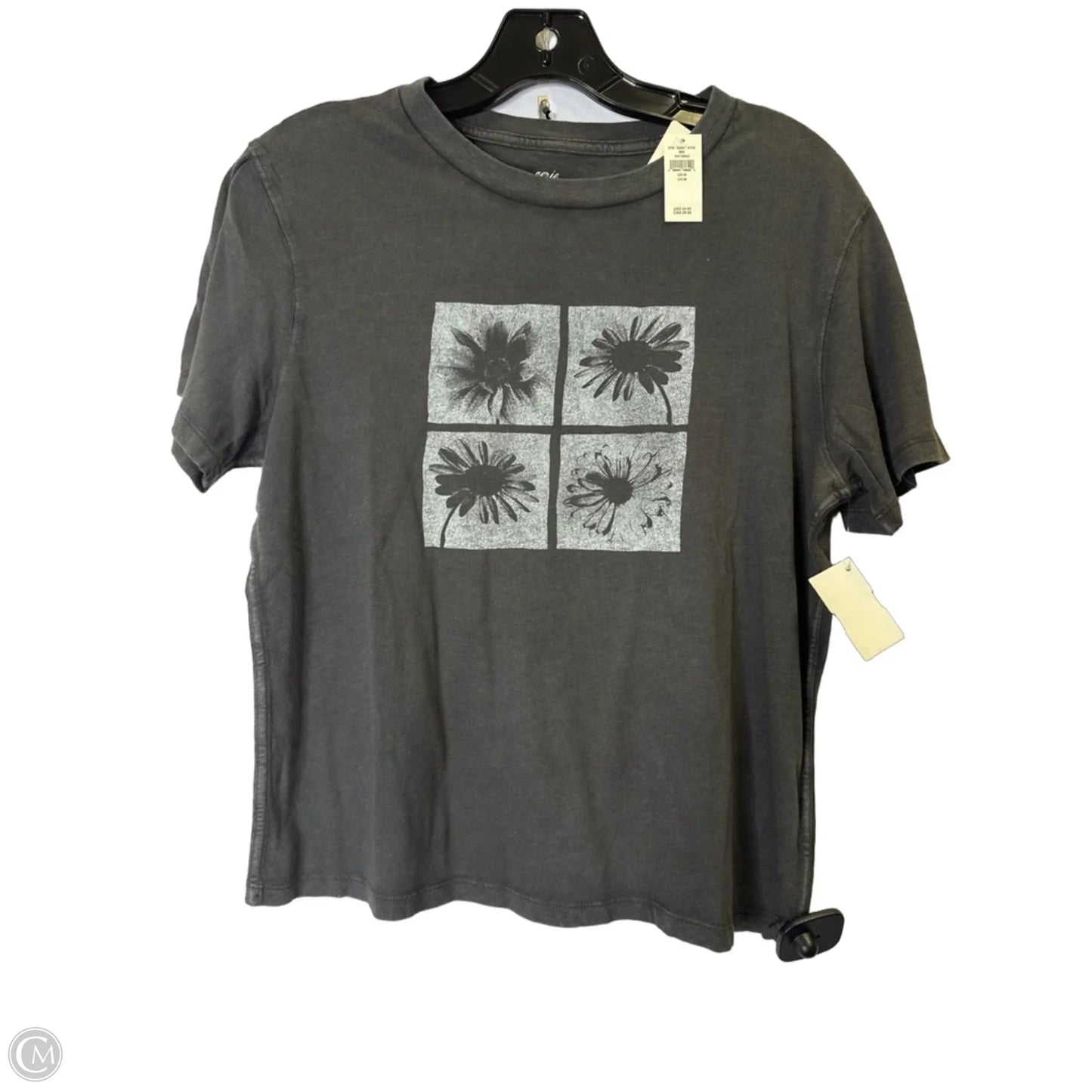 Top Short Sleeve By Aerie In Grey, Size: M