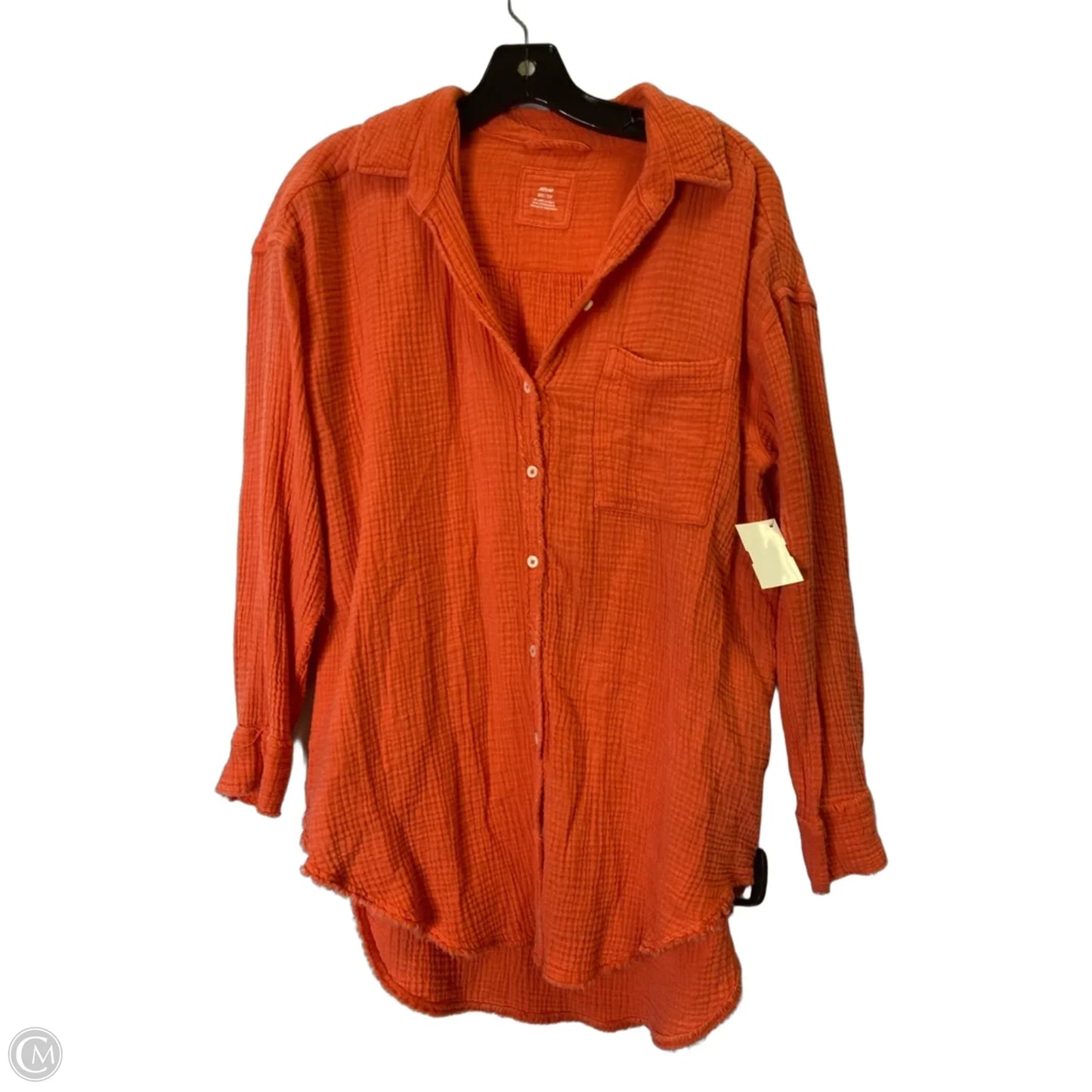 Top Long Sleeve By Aerie In Orange, Size: Xxs