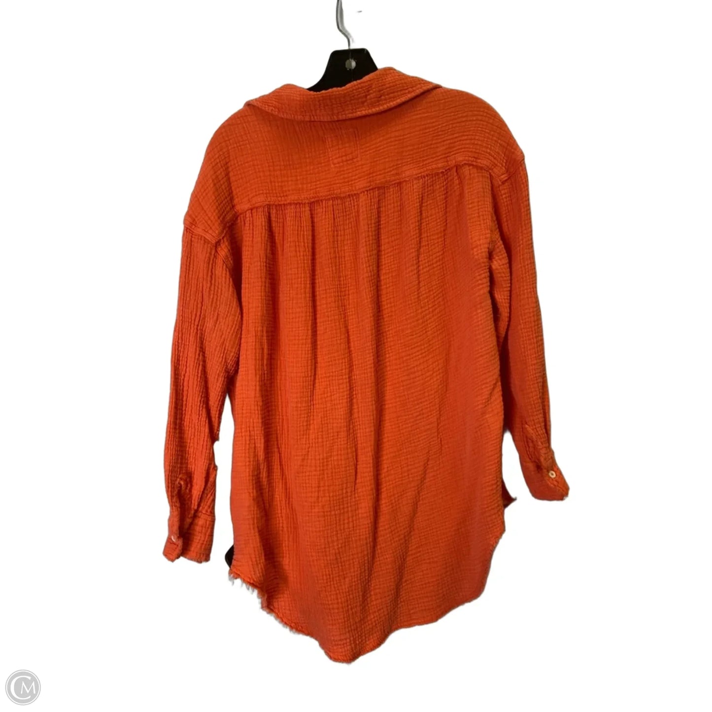 Top Long Sleeve By Aerie In Orange, Size: Xxs