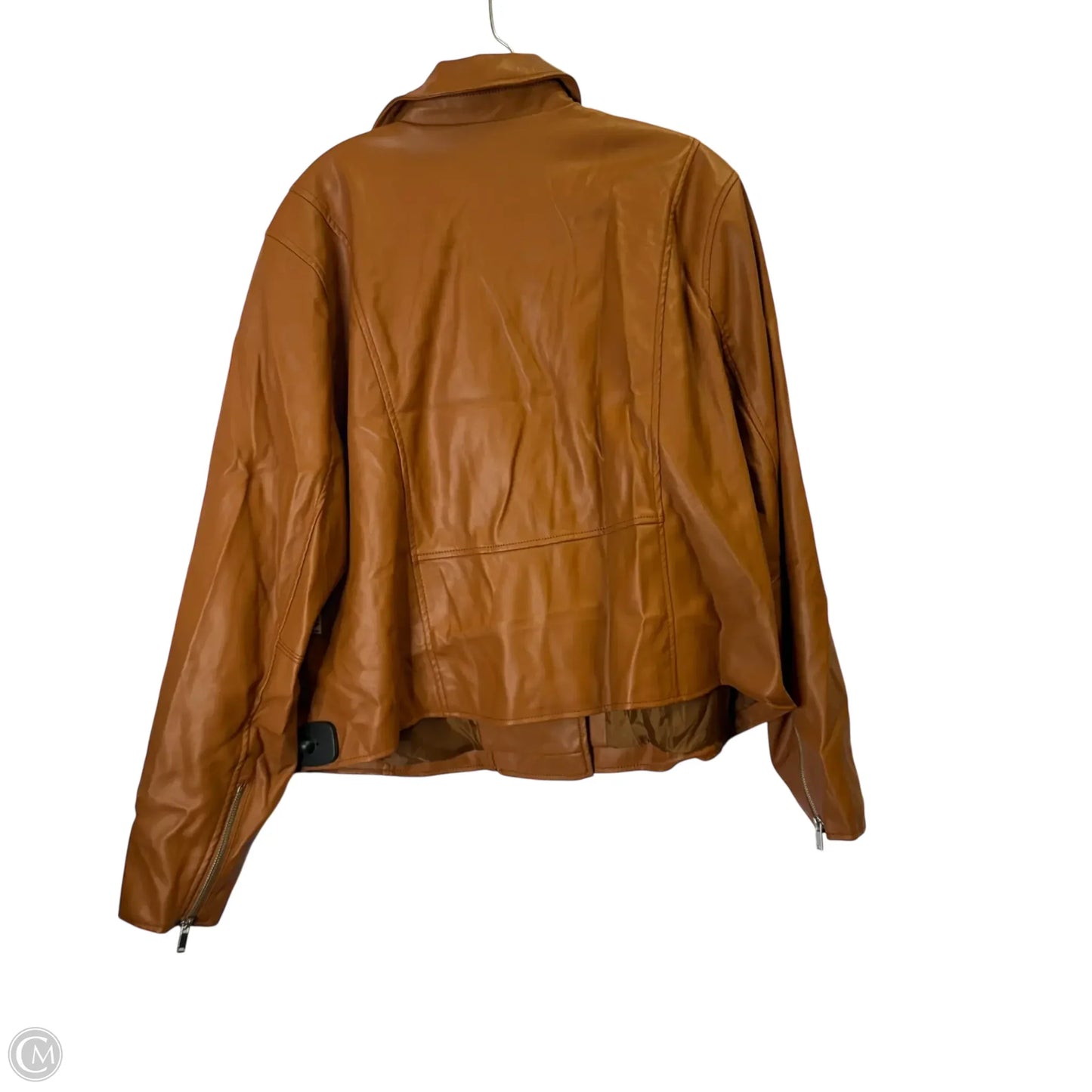 Jacket Moto By Nine West In Brown, Size: 2x