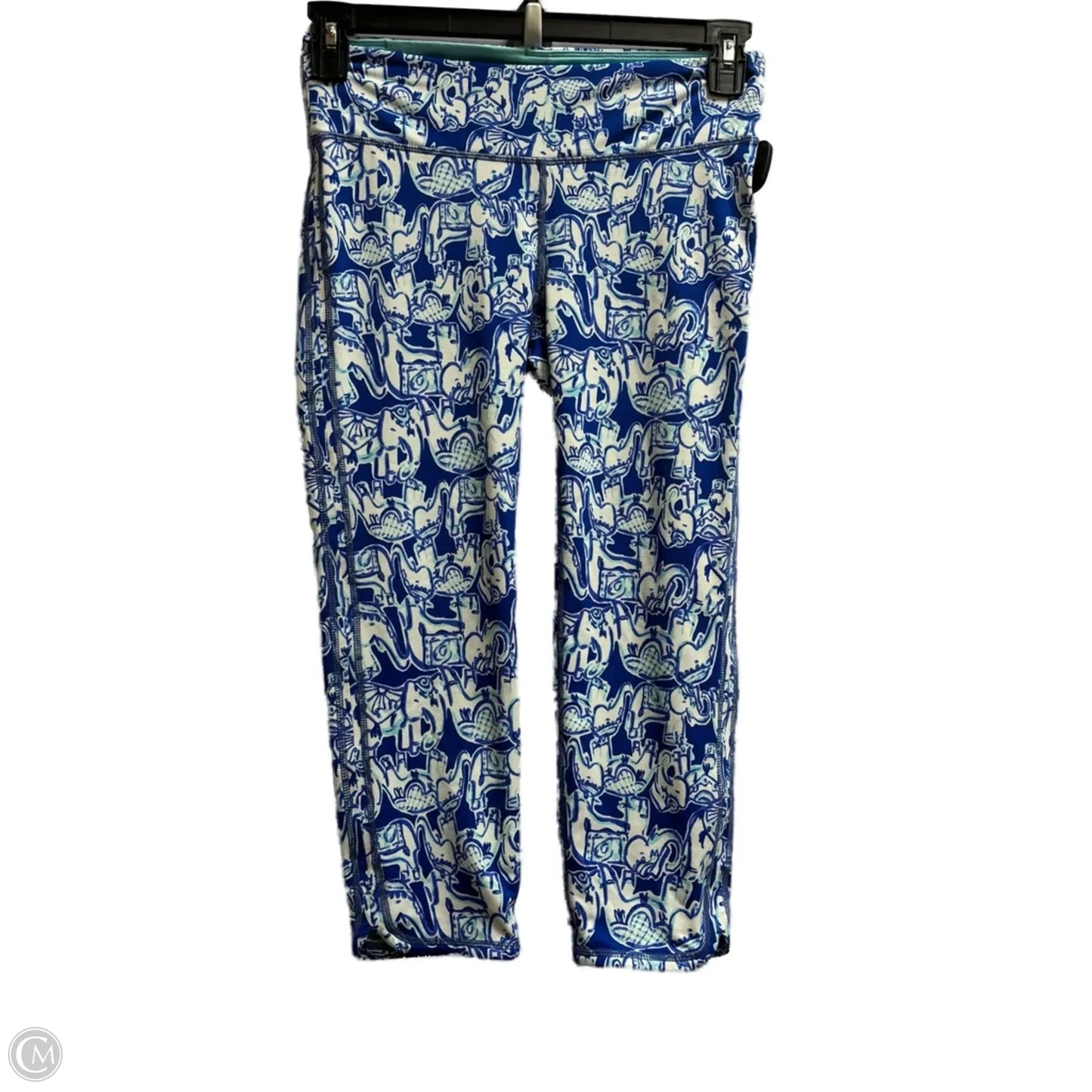Athletic Leggings Capris By Lilly Pulitzer In Blue, Size: M