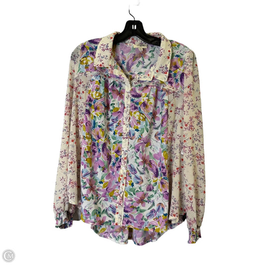 Top Long Sleeve By Umgee In Floral Print, Size: L