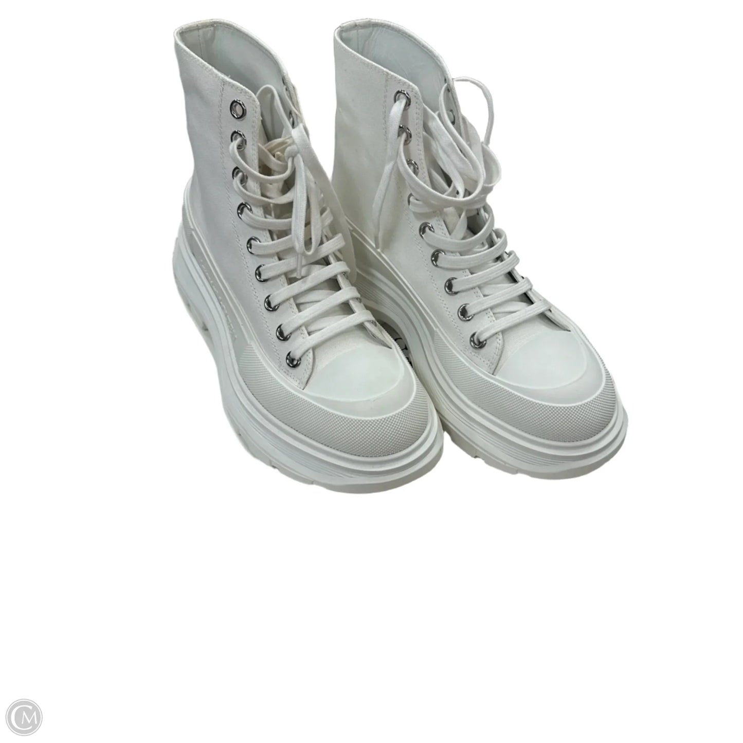 Shoes Luxury Designer By Alexander Mcqueen In White, Size: 9