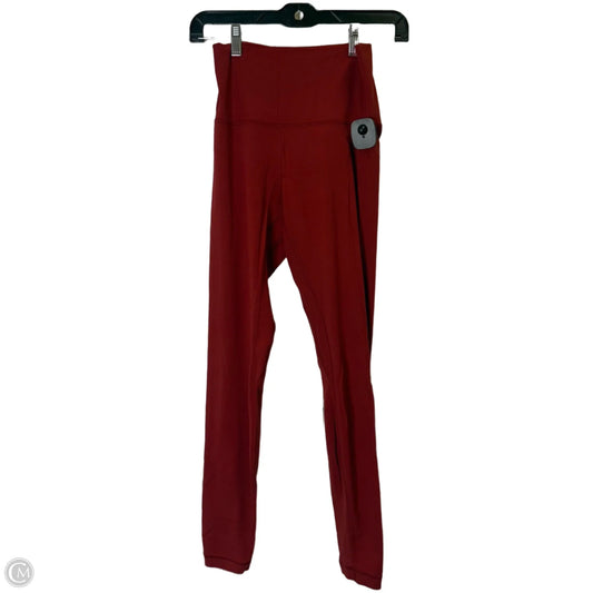 Athletic Leggings By Lululemon In Red, Size: 6